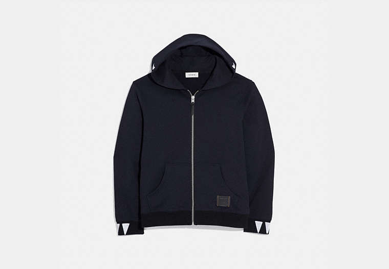 COACH®,REXY HOODIE,cotton,NAVY,Front View