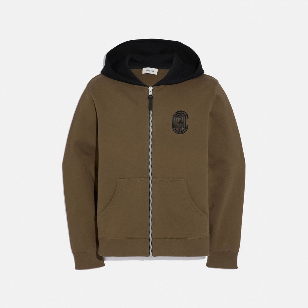 COACH®,Coach Graphic Hoodie,,Front View