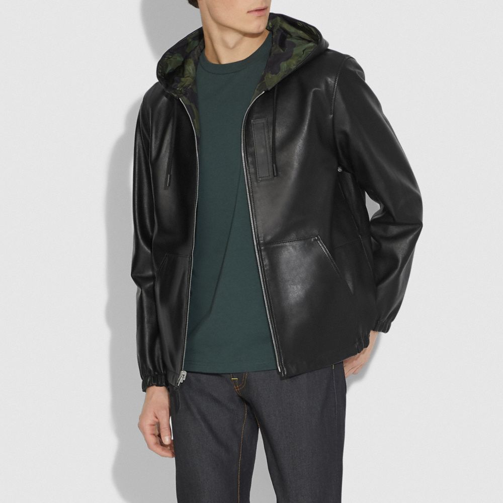 COACH®  Reversible Leather Jacket