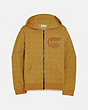 COACH®,SIGNATURE REXY BY GUANG YU HOODIE,cotton,YELLOW,Front View