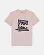 COACH®,REXY BY GUANG YU SHORT SLEEVE T-SHIRT,cotton,Blush Pink,Front View