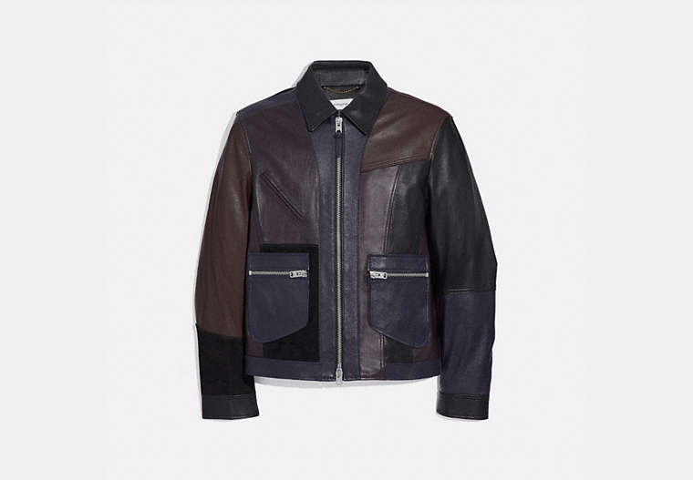 Pieced Leather Jacket