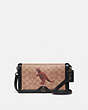COACH®,RILEY IN SIGNATURE CANVAS WITH REXY BY SUI JIANGUO,pvc,Small,Tan/Black/Pewter,Front View
