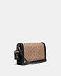 COACH®,RILEY IN SIGNATURE CANVAS WITH REXY BY SUI JIANGUO,pvc,Small,Tan/Black/Pewter,Angle View