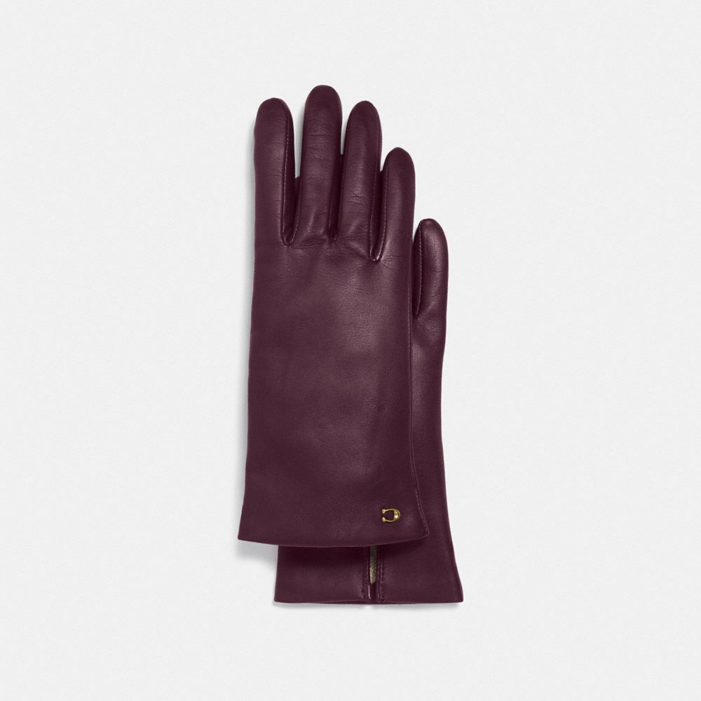 Maroon leather ladies clearance gloves