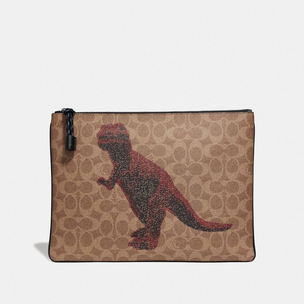 COACH Pouch 30 In Signature Canvas With Rexy By Sui Jianguo