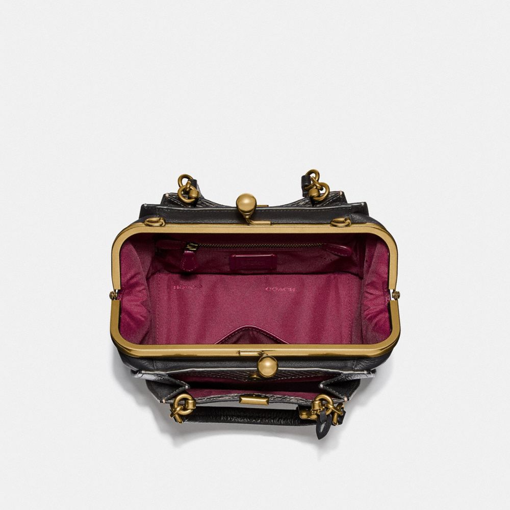COACH®,Kisslock Dreamer 21 In Signature Canvas With Rexy And Snakeskin Detail By Guang Yu,,Inside View,Top View