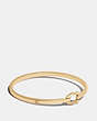 COACH®,SIGNATURE HOOK BANGLE,Plated Brass,Gold,Front View