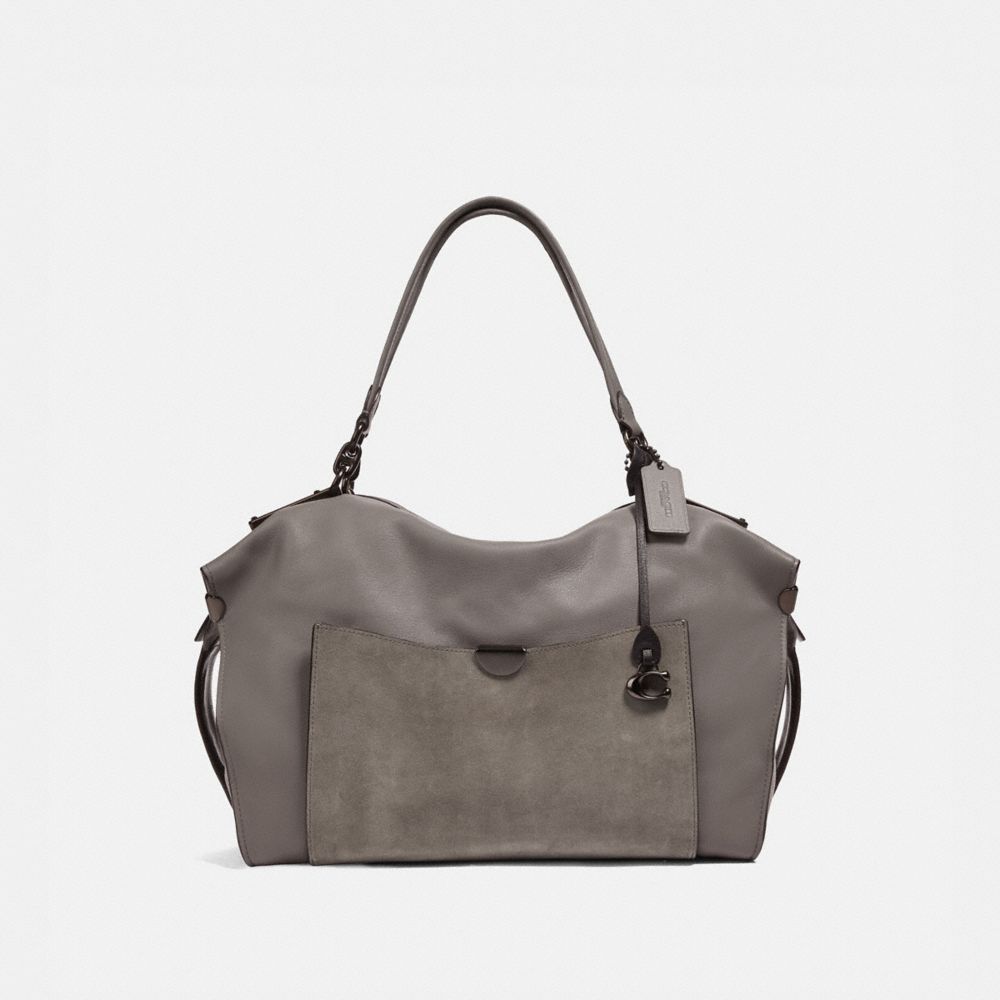 COACH®,DARLA 32,Leather,Pewter/Heather Grey,Front View image number 0