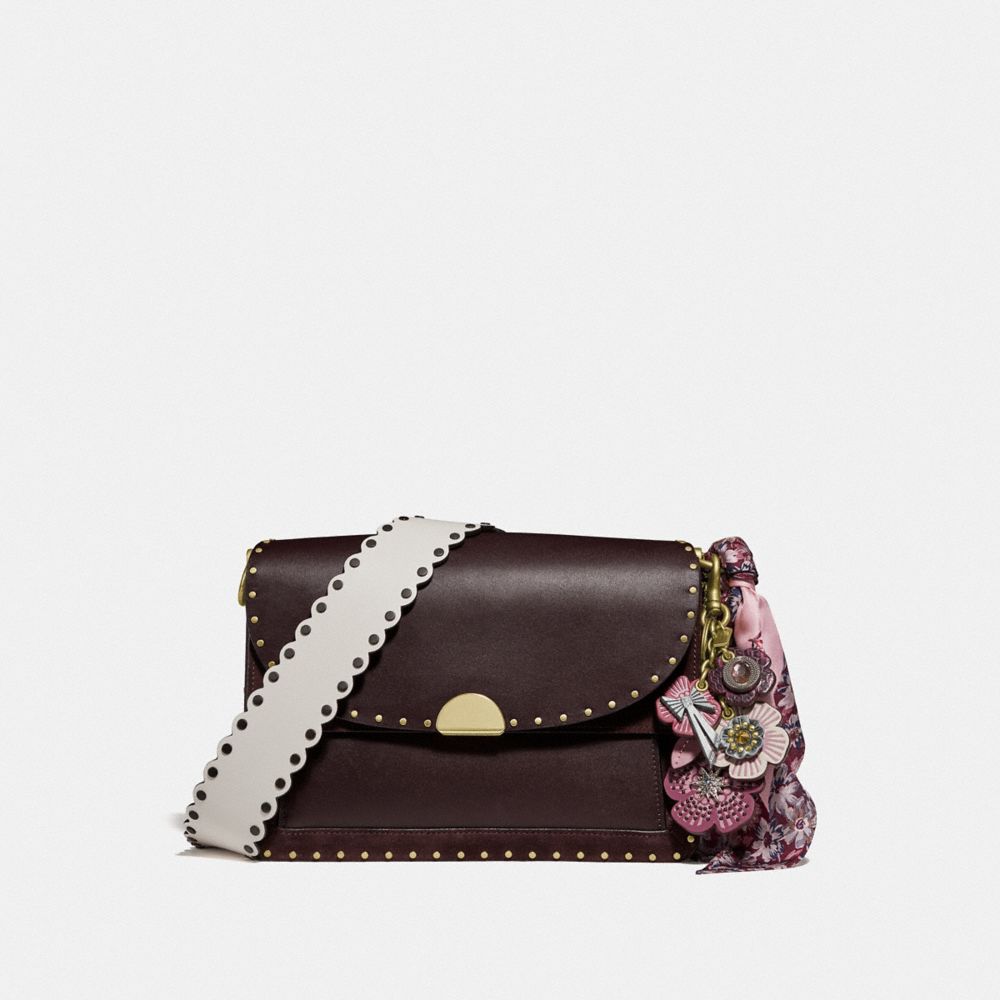 COACH®,Dreamer Shoulder Bag With Rivets,,Angle View