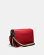 COACH®,DREAMER SHOULDER BAG WITH SIGNATURE CANVAS BLOCKING,pvc,Medium,Pewter/Tan Red Apple,Angle View