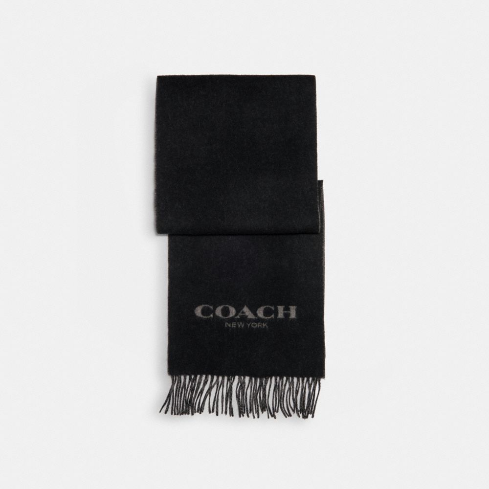 COACH®,ÉCHARPE SIGNATURE,s. o.,Noir/Gris,Front View