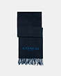 COACH®,SIGNATURE SCARF,n/a,Navy / True Blue,Front View
