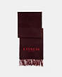 COACH®,SIGNATURE SCARF,n/a,Maroon / Crimson,Front View