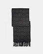 COACH®,SIGNATURE SCARF,n/a,Black,Front View