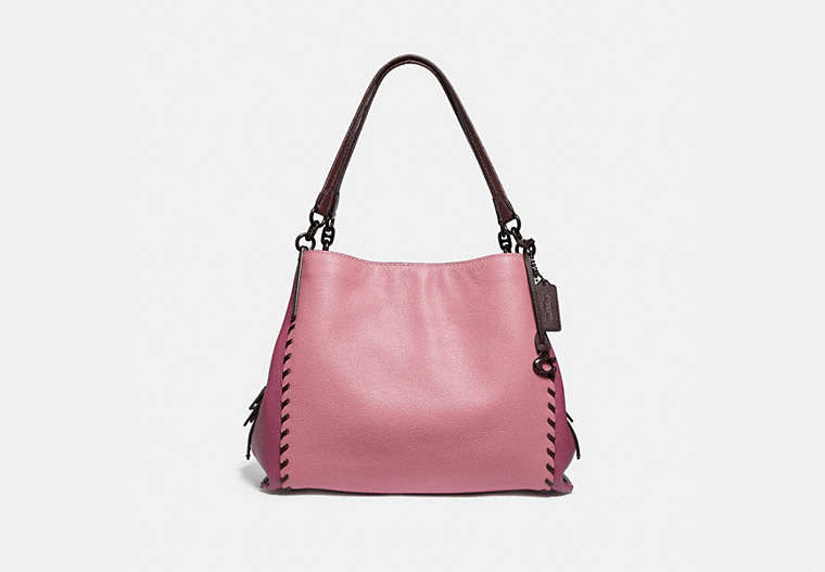 COACH®,DALTON BAG 31 IN COLORBLOCK WITH WHIPSTITCH,Leather,Medium,True Pink Multi/Pewter,Front View
