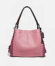 COACH®,DALTON BAG 31 IN COLORBLOCK WITH WHIPSTITCH,Leather,Medium,True Pink Multi/Pewter,Front View