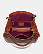 COACH®,DALTON 31 IN SIGNATURE CANVAS,Leather,Brass/Tan/Rust,Inside View,Top View