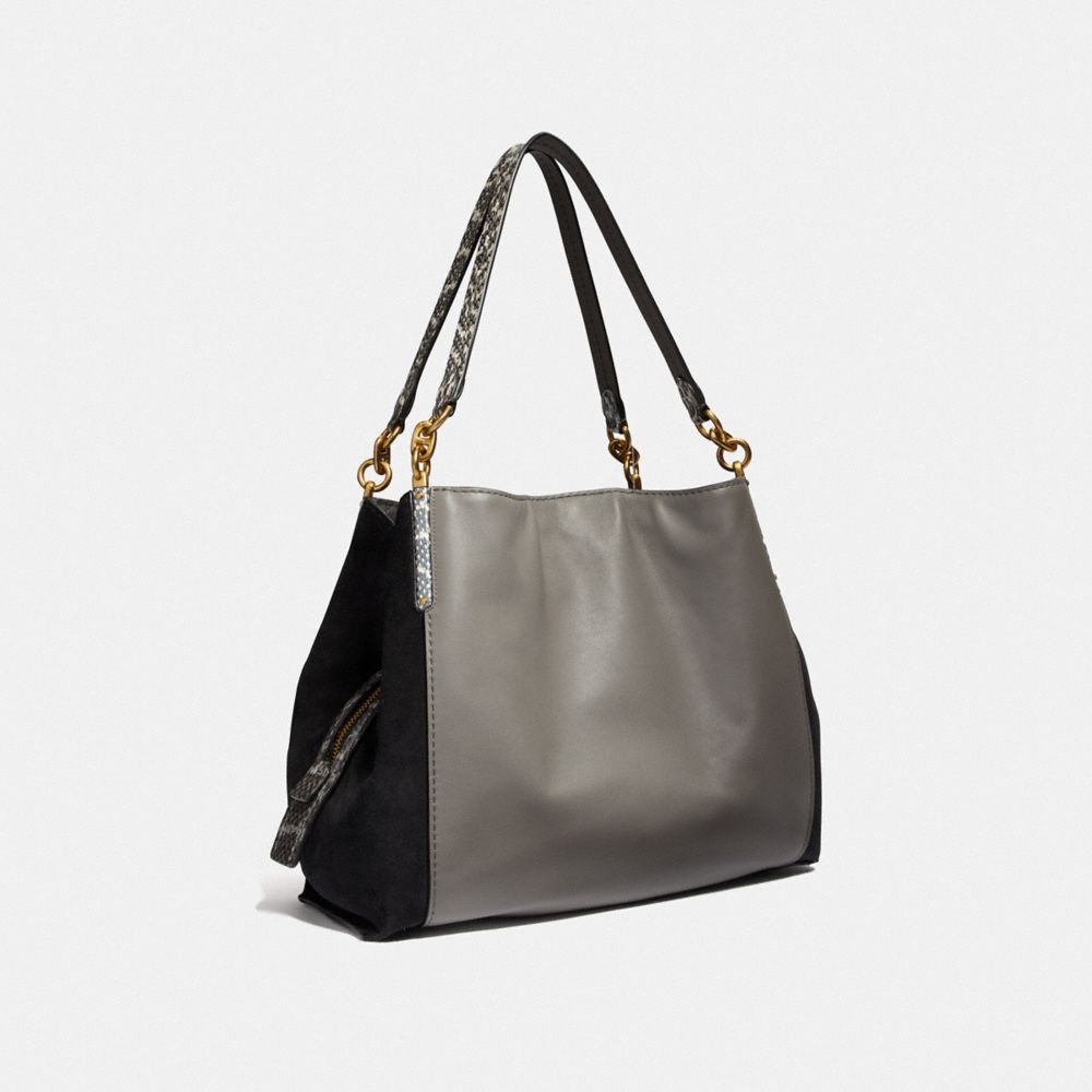 COACH®,Dalton Bag 31 In Colorblock With Snakeskin Detail,,Angle View