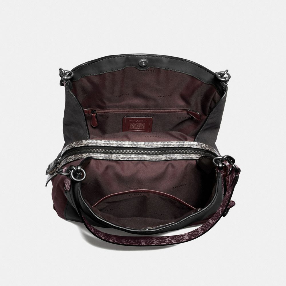 COACH®,Dalton Bag 31 In Colorblock With Snakeskin Detail,,Inside View,Top View