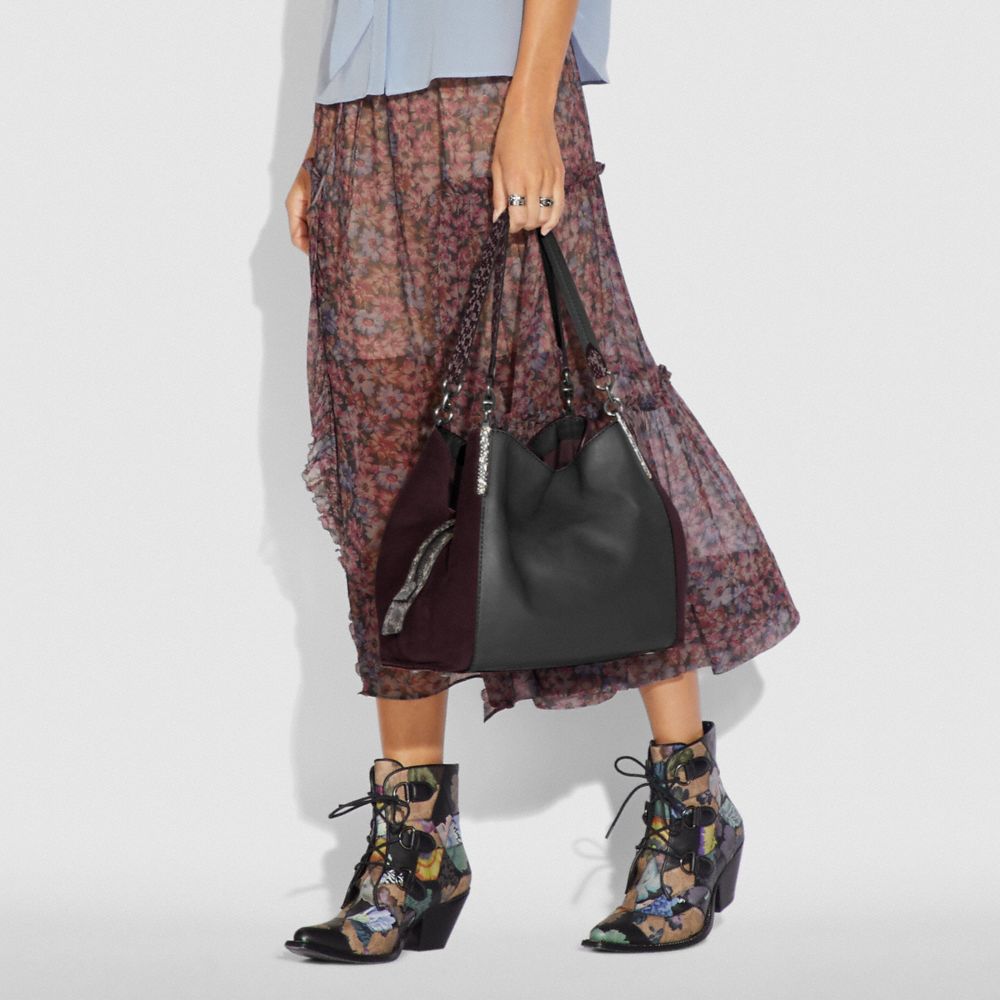 COACH®,Dalton Bag 31 In Colorblock With Snakeskin Detail,,Detail View