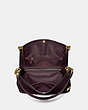 COACH®,DALTON BAG 31 IN SIGNATURE LEATHER WITH RIVETS,Leather,Medium,Brass/Oxblood,Inside View,Top View