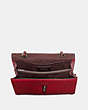 COACH®,PARKER WITH QUILTING AND RIVETS,Leather,Medium,Pewter/Red Apple,Inside View,Top View