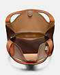 COACH®,HADLEY HOBO IN COLORBLOCK,Pebble Leather,X-Large,Brass/Taupe Ginger Multi,Inside View,Top View