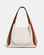 COACH®,HADLEY HOBO IN COLORBLOCK,Pebble Leather,X-Large,Gold/Chalk Multi,Back View