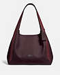 COACH®,HADLEY HOBO IN COLORBLOCK,Pebble Leather,X-Large,Gunmetal/Vintage Mauve Multi,Front View