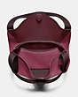 COACH®,HADLEY HOBO IN COLORBLOCK,Pebble Leather,X-Large,Gunmetal/Dusty Pink Multi,Inside View,Top View