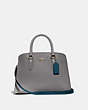 COACH®,CHANNING CARRYALL IN COLORBLOCK,Pebble Leather,Large,GD/Heather Grey Multi,Front View