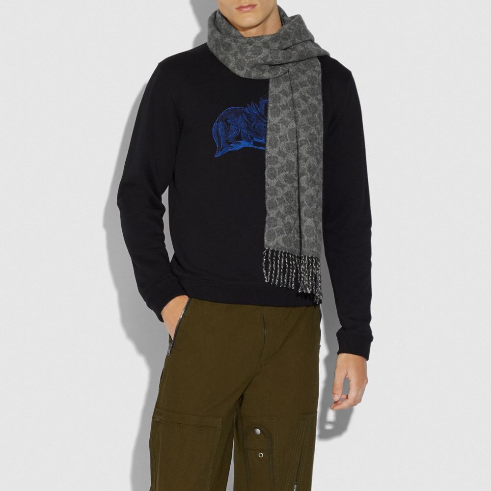公式】COACH – コーチ | シグネチャー ソリッド カシミヤ マフラー