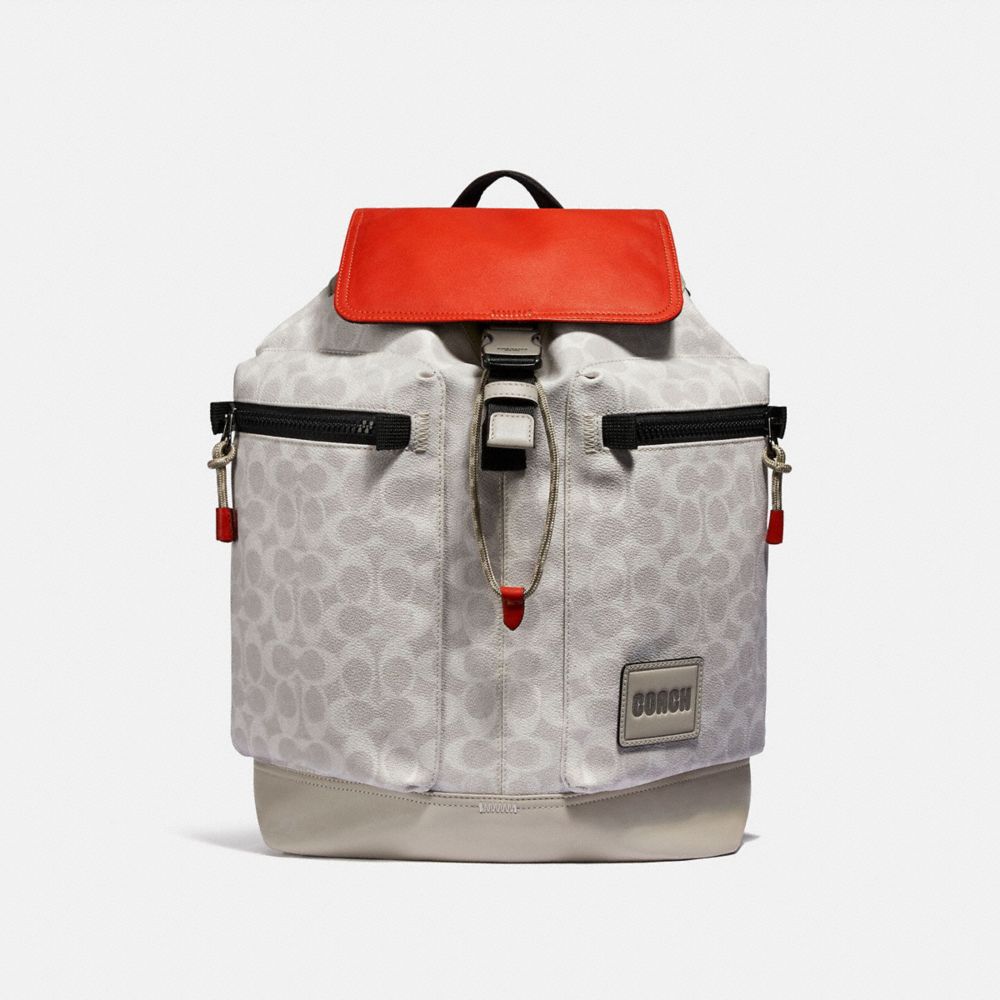 Pacer crossbody in signature canvas with coach discount patch