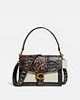 COACH®,TABBY SHOULDER BAG IN SNAKESKIN,Leather,Brass/Black Multi,Front View