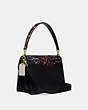 COACH®,TABBY SHOULDER BAG IN SNAKESKIN,Leather,Brass/Black Multi,Angle View