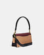COACH®,TABBY SHOULDER BAG 26 IN COLORBLOCK,Leather,Medium,Brass/Vintage Mauve Multi,Angle View