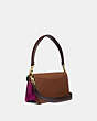 COACH®,TABBY SHOULDER BAG 26 IN COLORBLOCK,Leather,Medium,Brass/Hibiscus Multi,Angle View