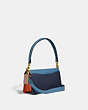 COACH®,TABBY SHOULDER BAG 26 IN COLORBLOCK,Leather,Medium,Brass/Lake Multi,Angle View