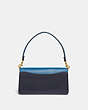 COACH®,TABBY SHOULDER BAG 26 IN COLORBLOCK,Leather,Medium,Brass/Lake Multi,Back View