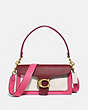 COACH®,TABBY SHOULDER BAG 26 IN COLORBLOCK,Leather,Medium,Brass/Confetti Multi,Front View