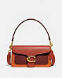 COACH®,TABBY SHOULDER BAG 26 IN COLORBLOCK,Leather,Medium,Brass/Rust Multi,Front View