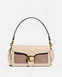 COACH®,TABBY SHOULDER BAG 26 IN COLORBLOCK,Leather,Medium,Brass/Ivory Taupe Multi,Front View