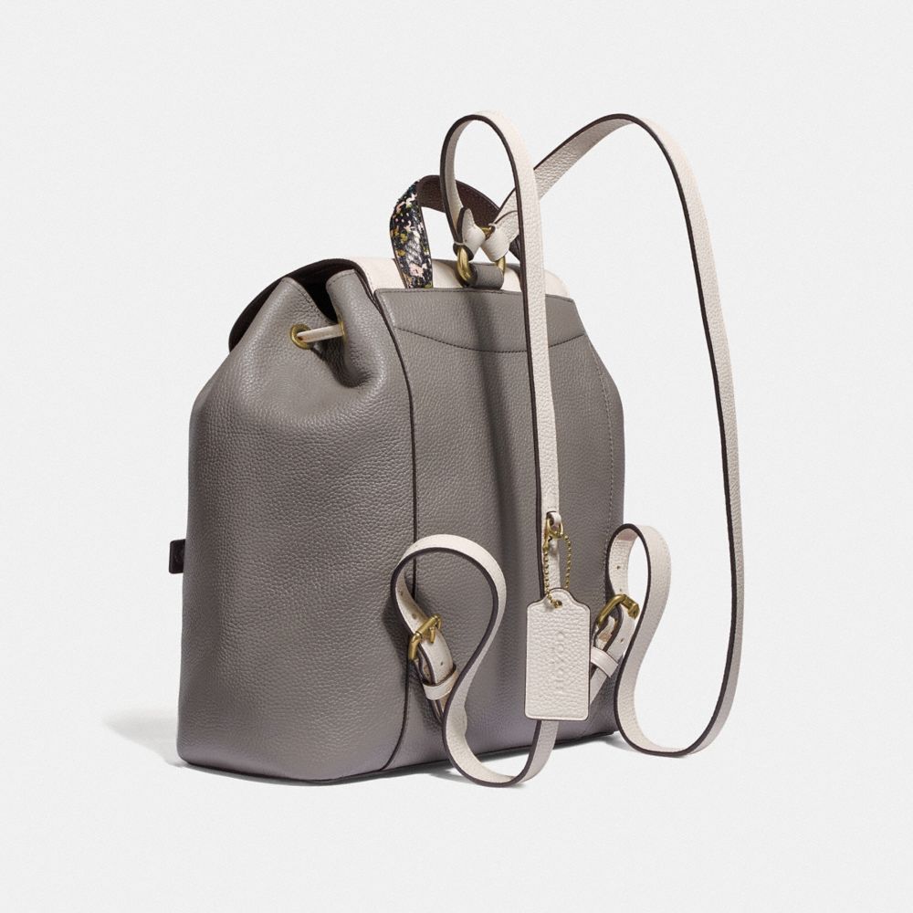Evie Backpack In Colorblock With Snakeskin Detail