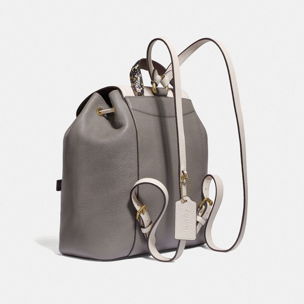 COACH Evie Backpack In Colorblock With Snakeskin Detail