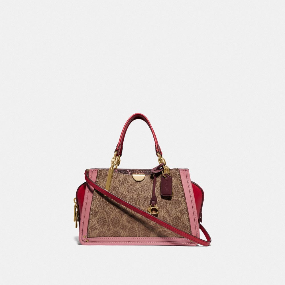 COACH Dreamer 21 In Signature Canvas With Snakeskin Detail