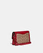 COACH®,DREAMER CONVERTIBLE CROSSBODY IN COLORBLOCK SIGNATURE CANVAS,pvc,Mini,Pewter/Tan Red Apple,Angle View