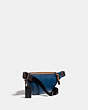 COACH®,RIVINGTON BELT BAG 7 IN COLORBLOCK WITH COACH PATCH,Smooth Leather/Cordura,Small,Black Copper/Oxblood,Angle View