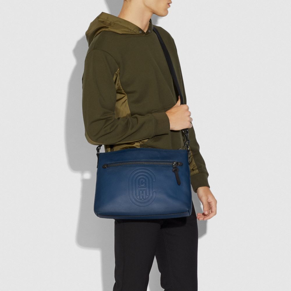 COACH®,Rivington Messenger With Coach Patch,,Detail View