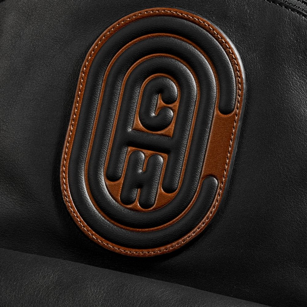 COACH®,Academy Backpack With Signature Canvas Blocking And Coach Patch,,Closer View